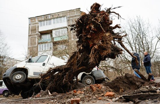 Штормовой ветер в Калининграде