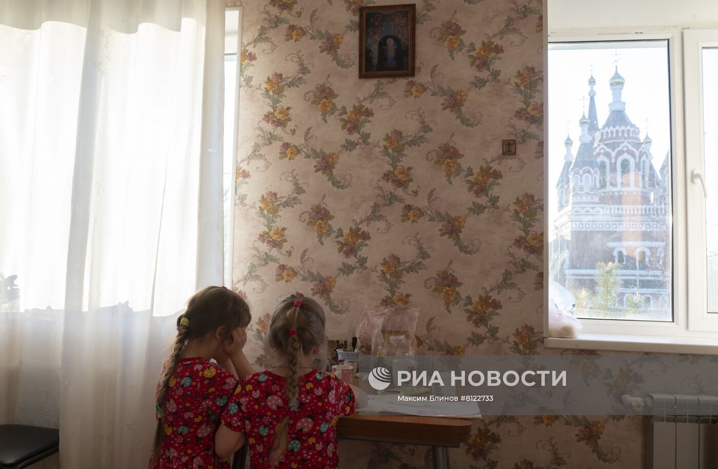 Размещение эвакуированных жителей Донбасса в православном приюте