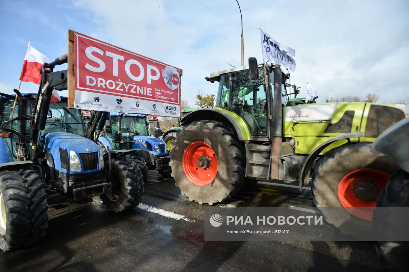 Протесты фермеров в Варшаве