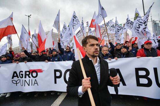 Протесты фермеров в Варшаве