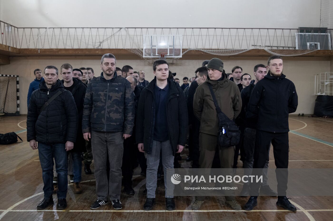 Мобилизационный пункт в Луганске 