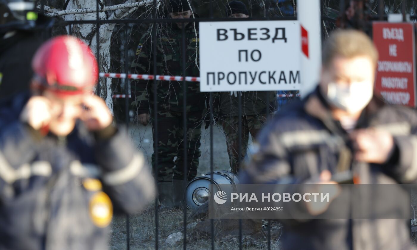 Снаряд на территории наркологического диспансера в Белгороде 