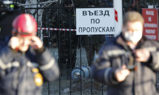 Снаряд на территории наркологического диспансера в Белгороде 