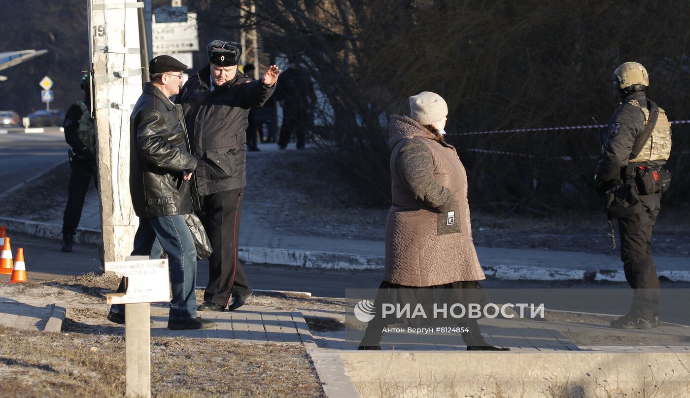 Снаряд на территории наркологического диспансера в Белгороде 