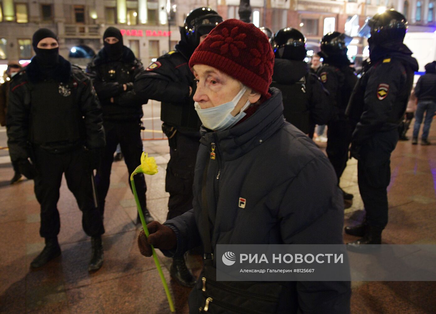 Несогласованная акция против операции по демилитаризации Украины