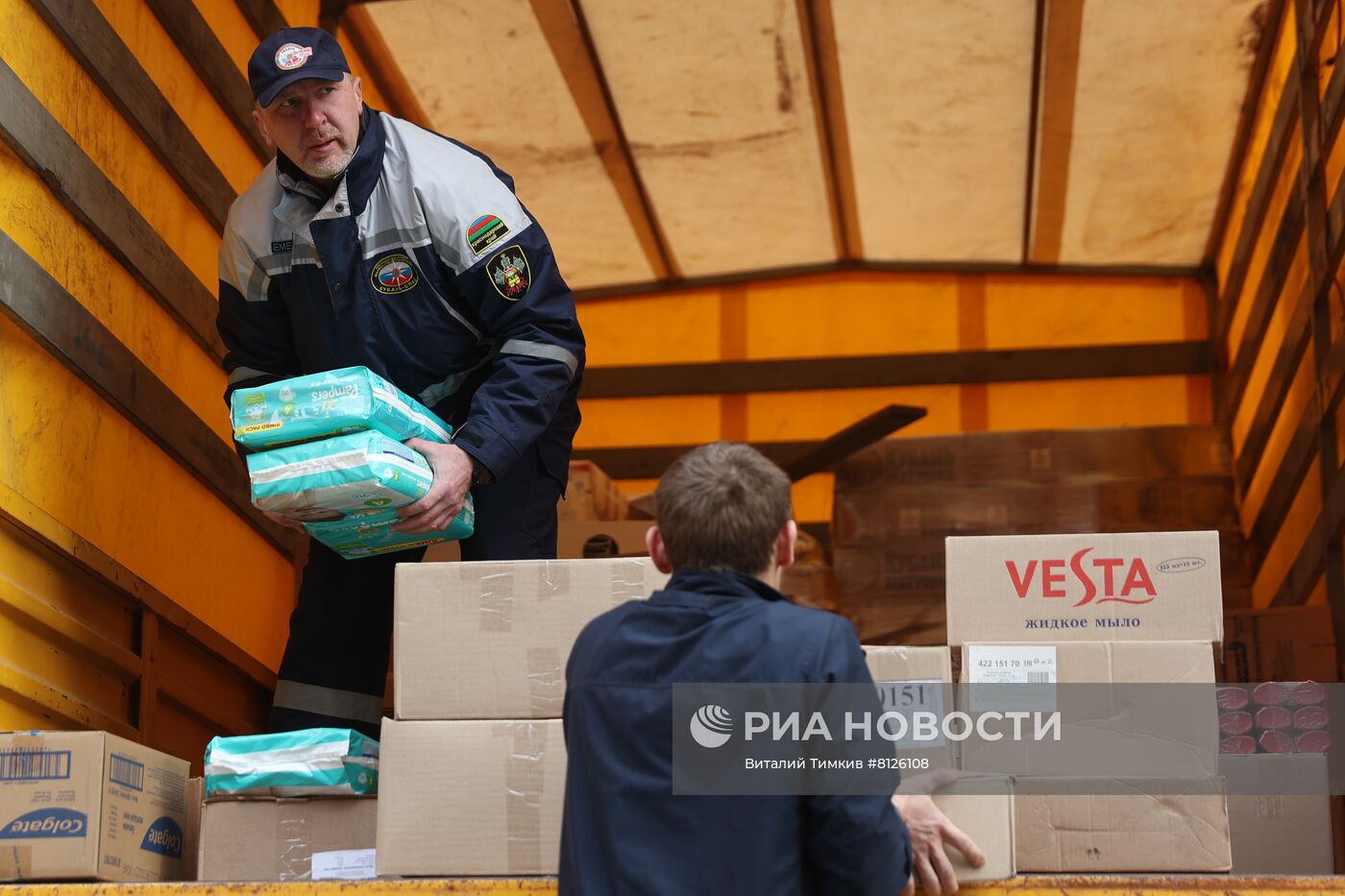 Отправка гуманитарной помощи от МЧС Краснодарского края в ДНР и ЛНР