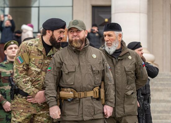 Сборы военных в Грозном