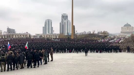 Сборы военных в Грозном