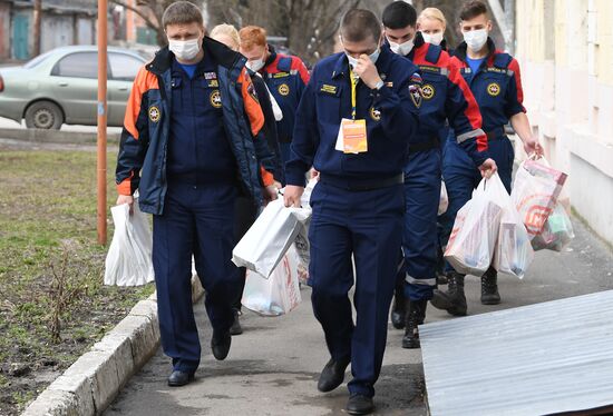 Пункт временного размещения для жителей Донбасса в Ростове-на-Дону