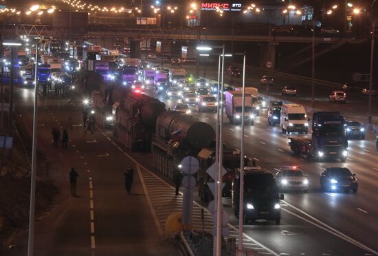 Пусковые установки "Ярс" перебазируют в Подмосковье для подготовки к параду Победы