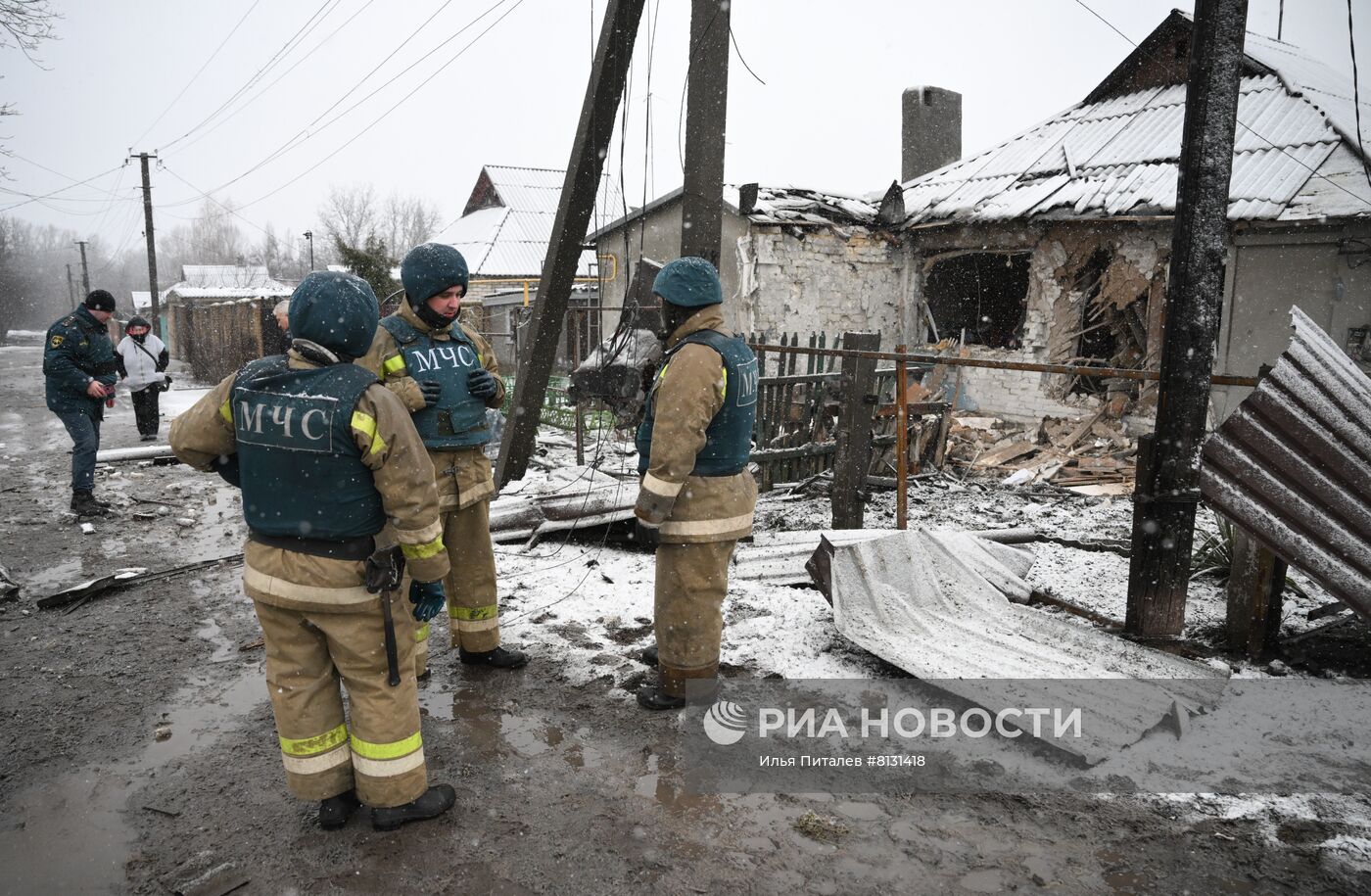 Последствия обстрелов Донецка