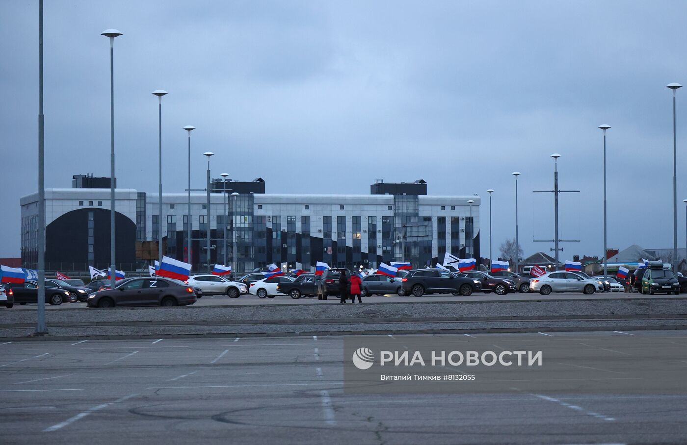 Акция в поддержку российских военных "Своих не бросаем" в Краснодаре