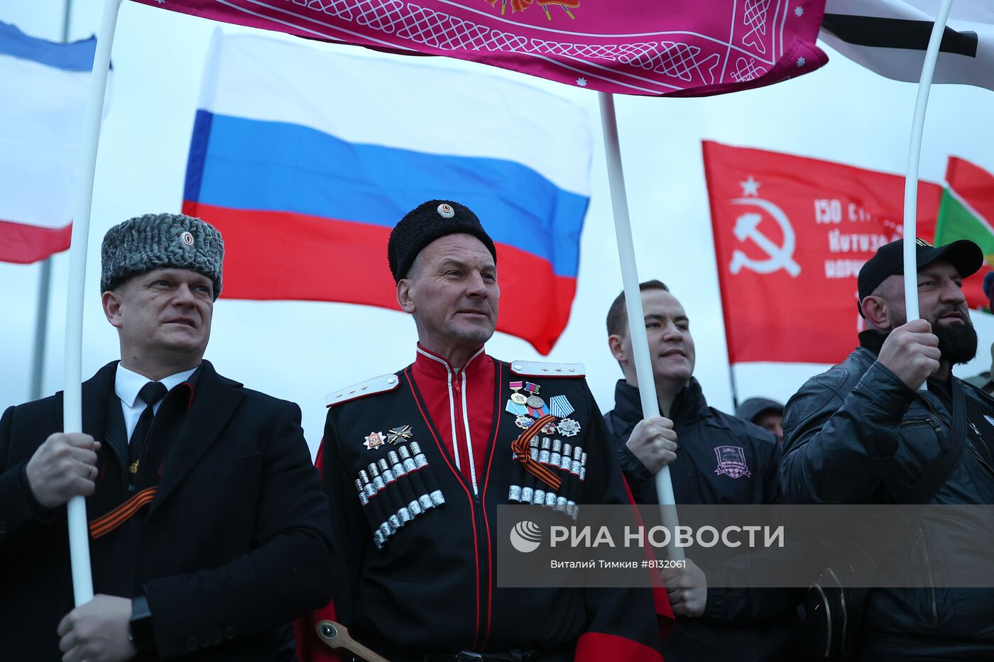 Акция в поддержку российских военных "Своих не бросаем" в Краснодаре