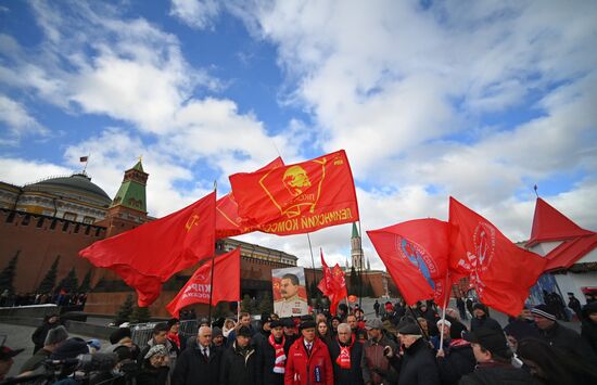 Возложения цветов в связи с годовщиной со дня смерти И.В. Сталина