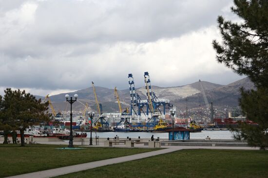 Работа Новороссийского морского порта