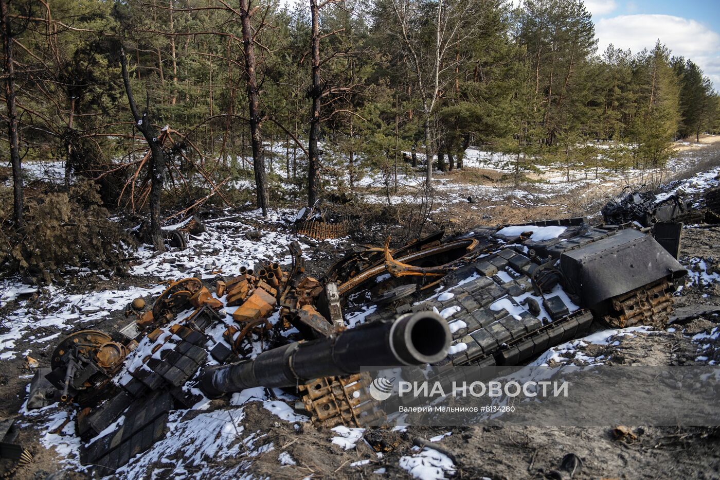 Разбитая техника ВСУ в районе Северодонецка