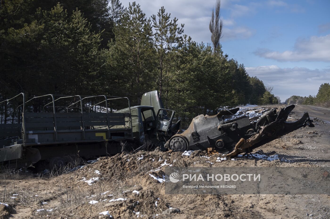 Разбитая техника ВСУ в районе Северодонецка