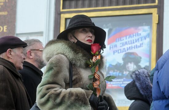 Прощание с командиром батальона "Спарта" В. Жогой в Донецке