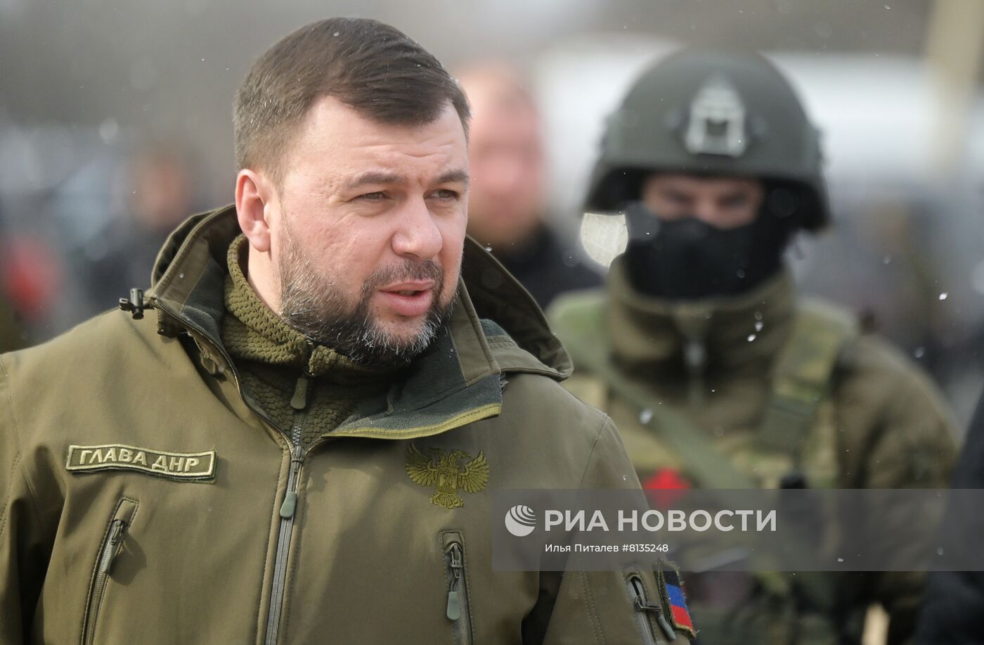 Прощание с командиром батальона "Спарта" В. Жогой в Донецке