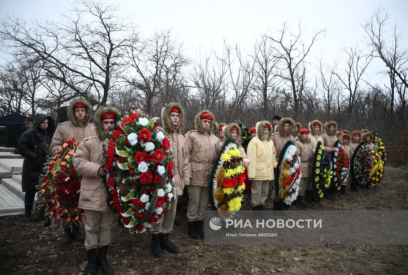Прощание с командиром батальона "Спарта" В. Жогой в Донецке
