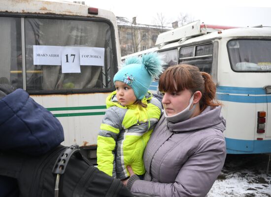 Эвакуация жителей Горловки
