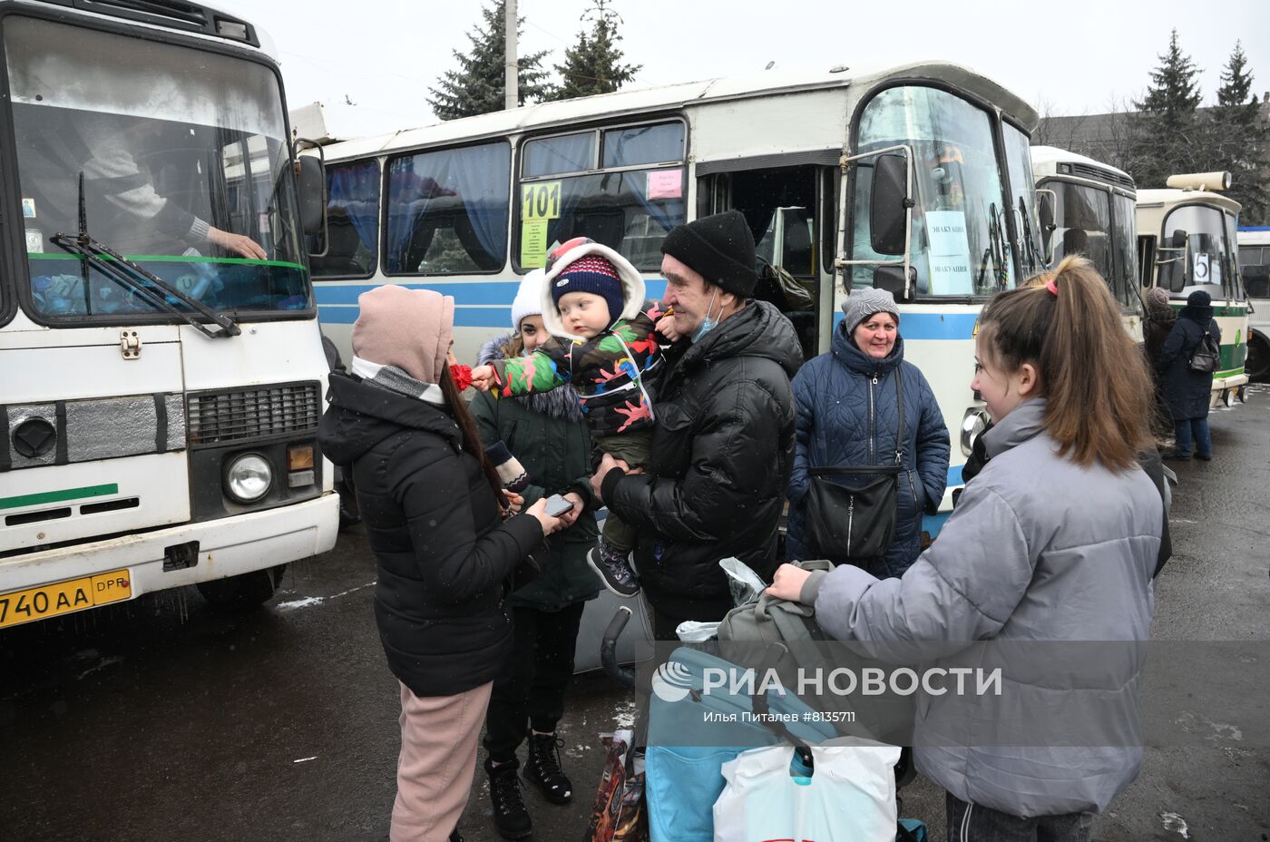 Эвакуация жителей Горловки