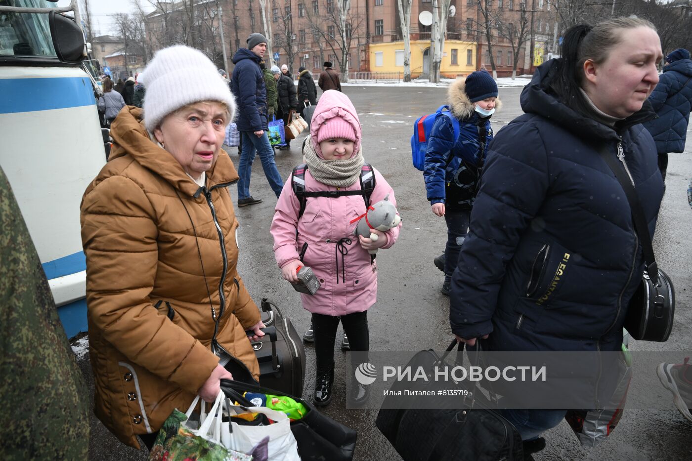 Эвакуация жителей Горловки
