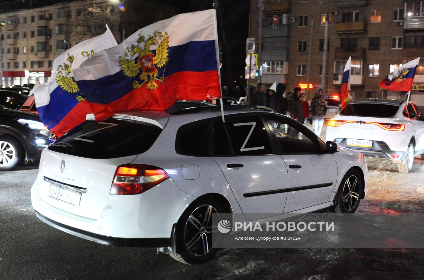 Автопробег в Тамбове в поддержку российских военных на Украине