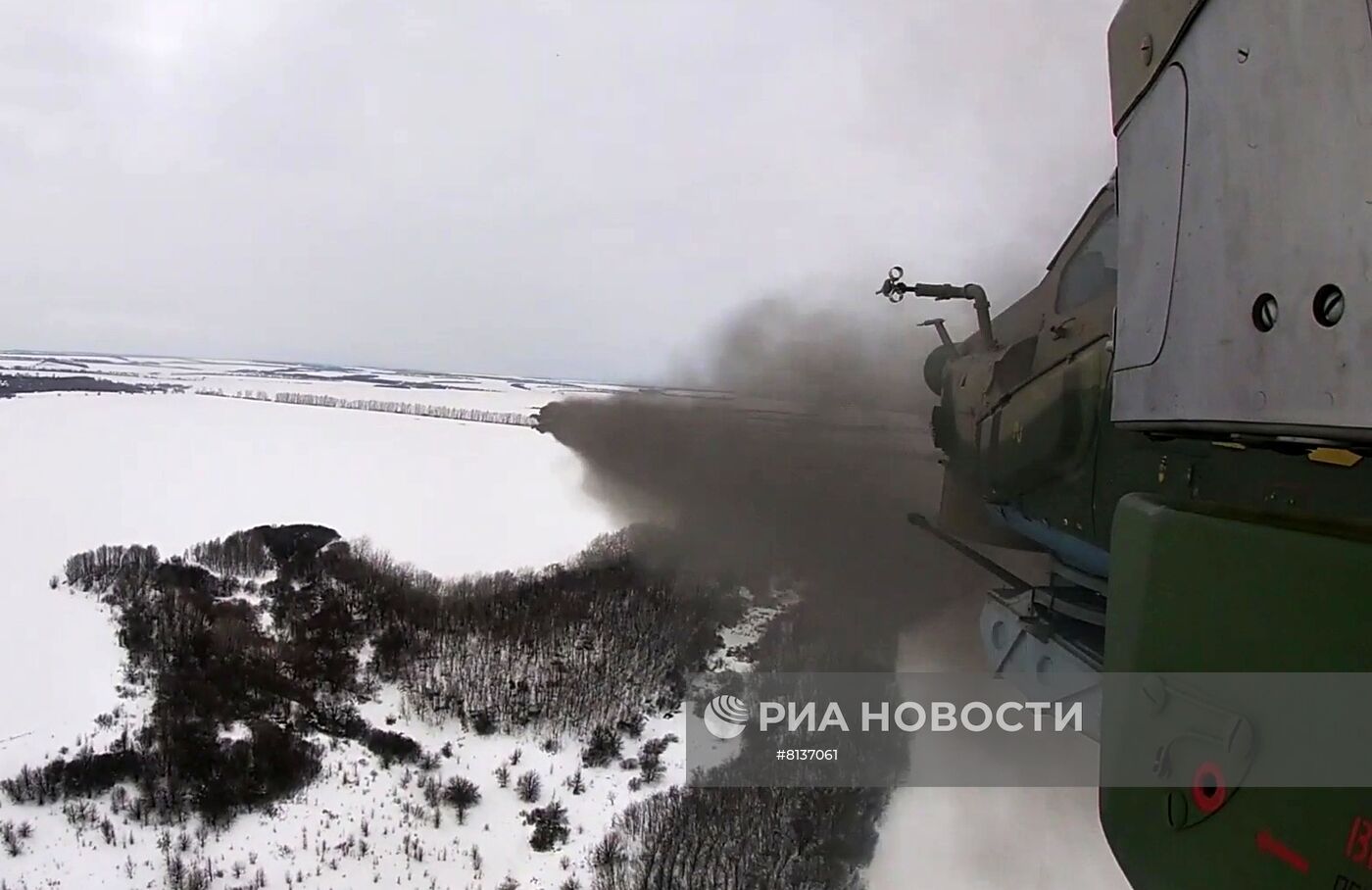 Уничтожение ударными вертолетами России объектов на Украине
