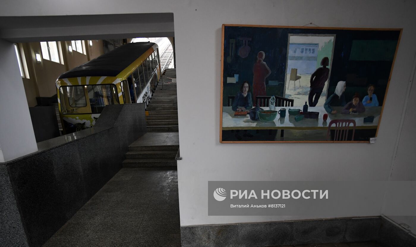 Работа фуникулера во Владивостоке