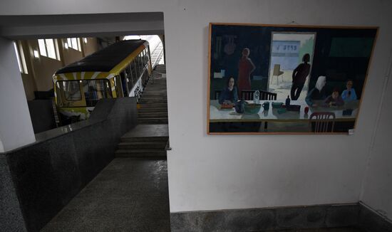 Работа фуникулера во Владивостоке