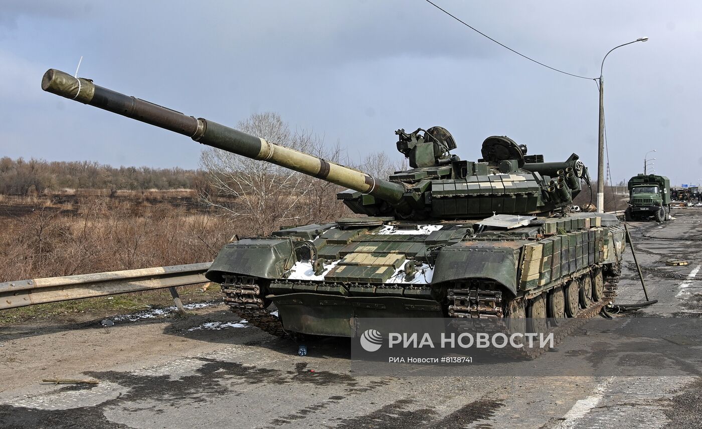 Уничтоженная военная техника ВСУ в окрестностях Херсона