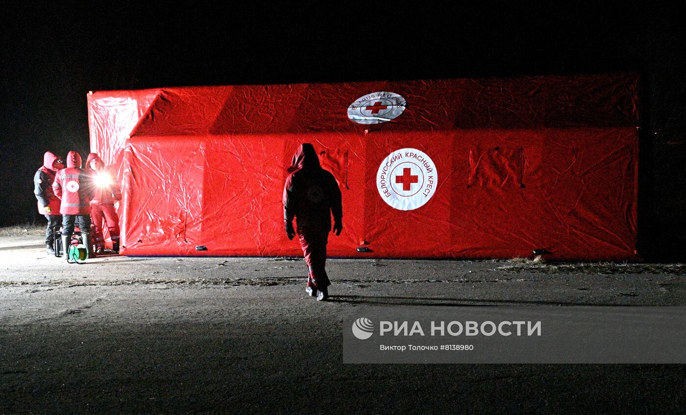 Прибытие в Белоруссию беженцев из Украины