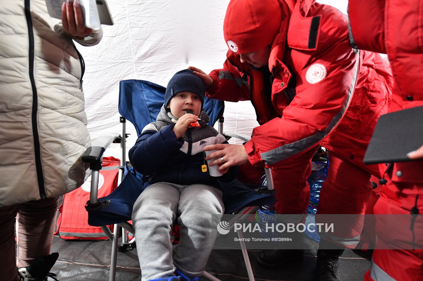 Прибытие в Белоруссию беженцев из Украины