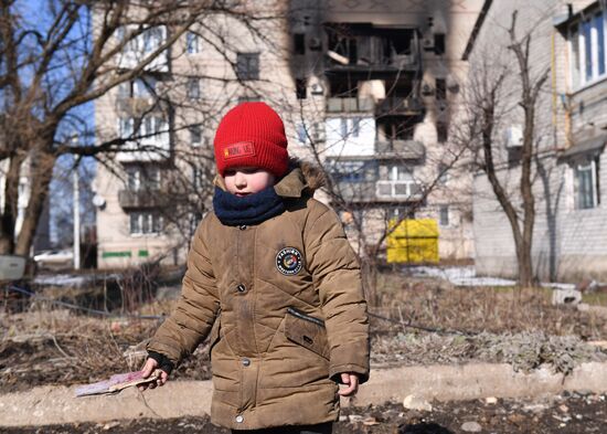 Над Волновахой поднят флаг ДНР