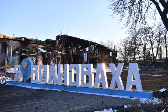 Над Волновахой поднят флаг ДНР