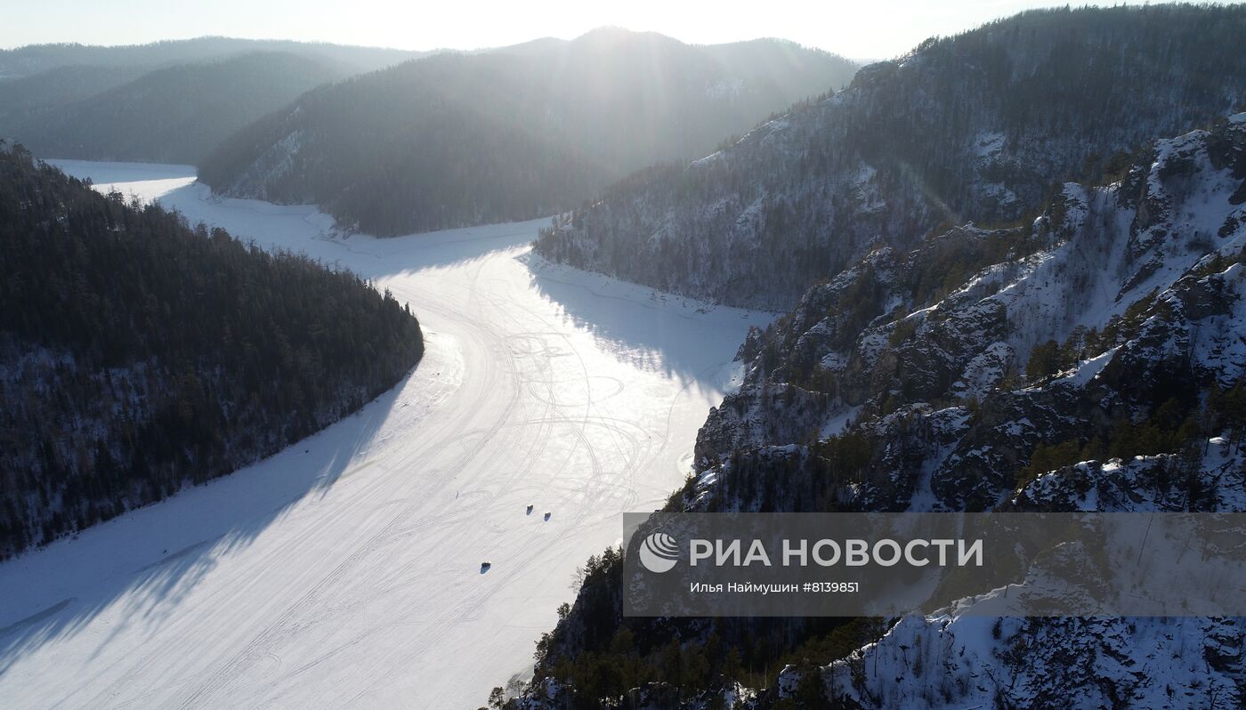 Отдых на Енисее в начале весны