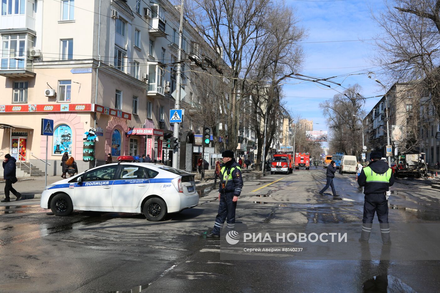 Украинские военные обстреляли Донецк | РИА Новости Медиабанк