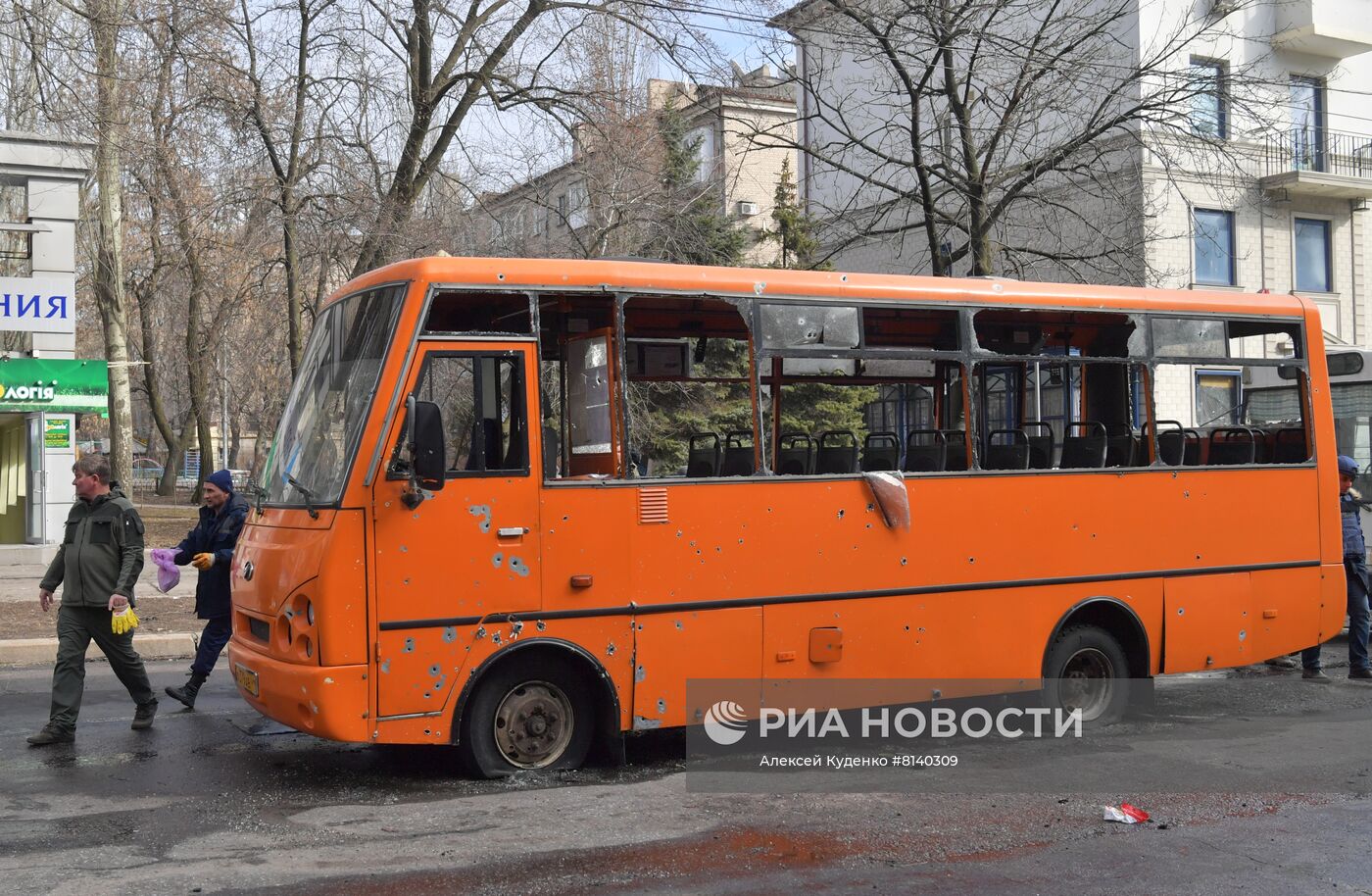 Украинские военные обстреляли Донецк
