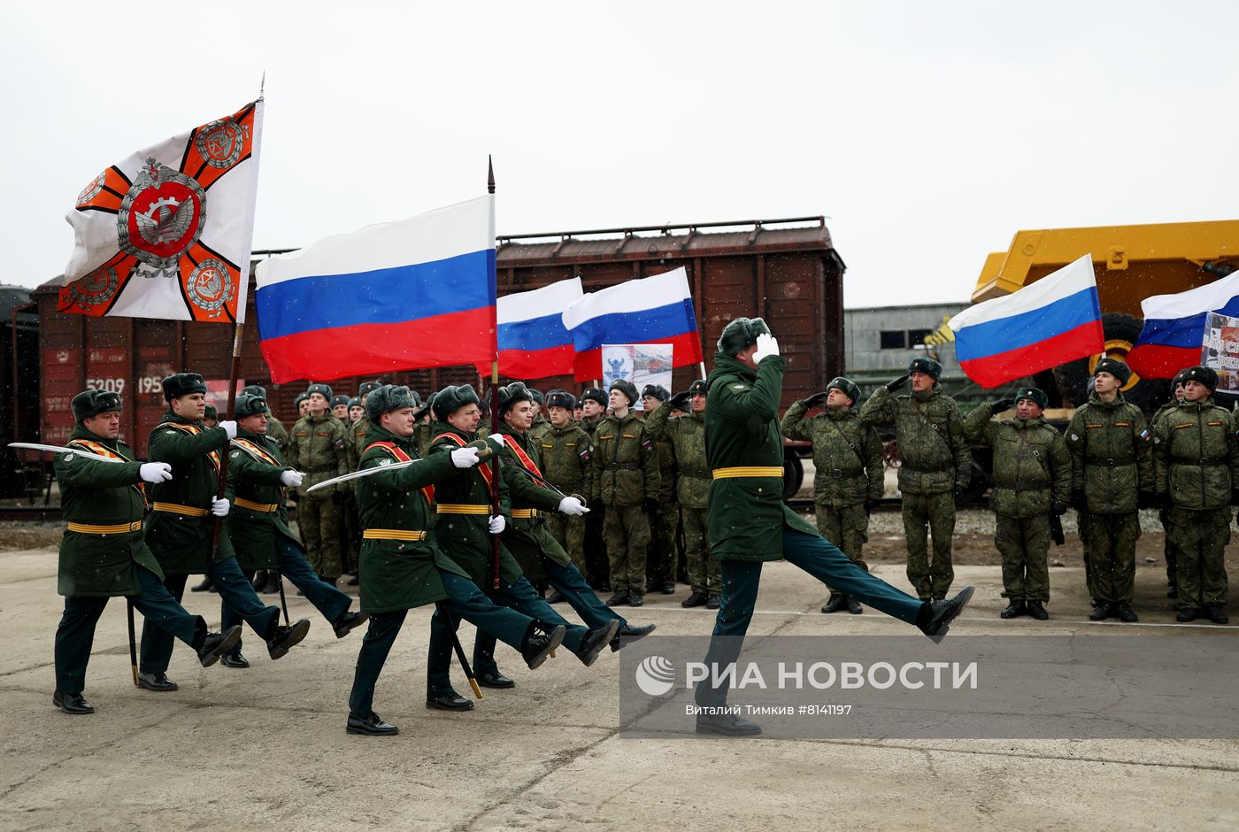 Отправление подразделений Железнодорожных войск ЮВО в Амурскую область для реконструкции железной дороги