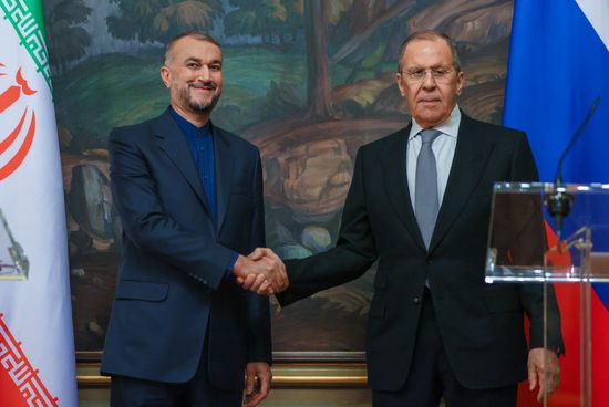 Встреча глав МИД РФ и Ирана С. Лаврова и Х. Амира Абдоллахиана