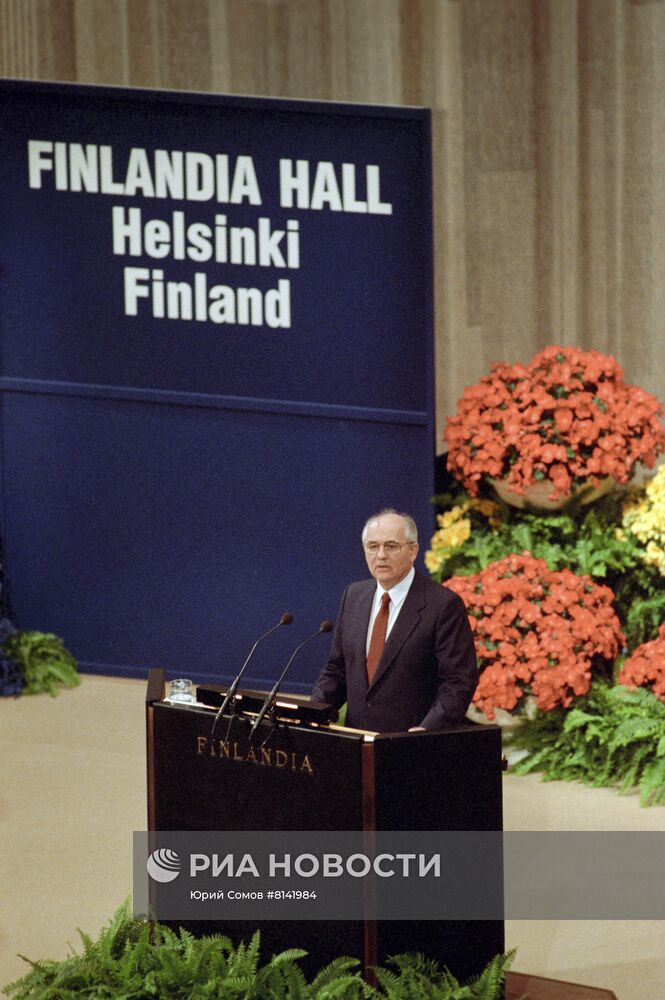 Визит М.Горбачева в Финляндию