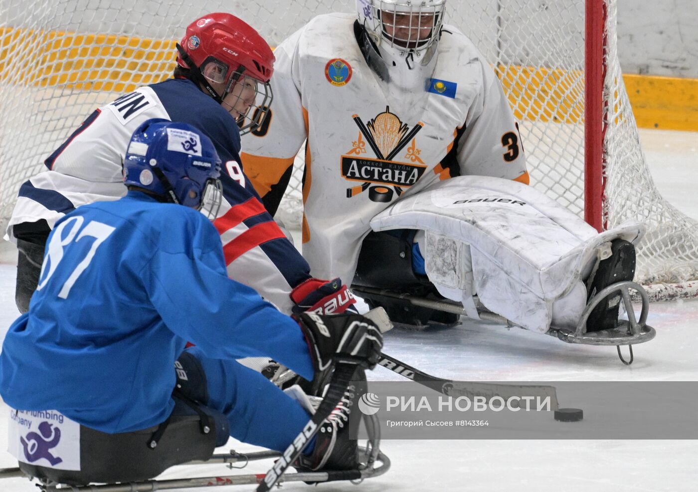 Зимние игры паралимпийцев "Мы вместе. Спорт". Следж-хоккей. Россия 1 - "Тарлан"