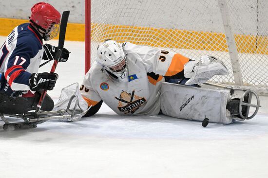 Зимние игры паралимпийцев "Мы вместе. Спорт". Следж-хоккей. Россия 1 - "Тарлан"