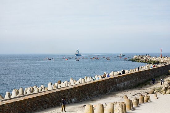 Ловля салаки в Балтийске