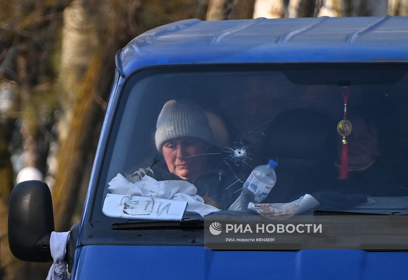 Раздача бензина в Бердянске