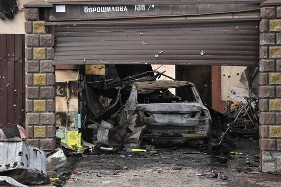 Последствия обстрела Мелитополя