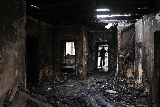 Последствия обстрела Мелитополя