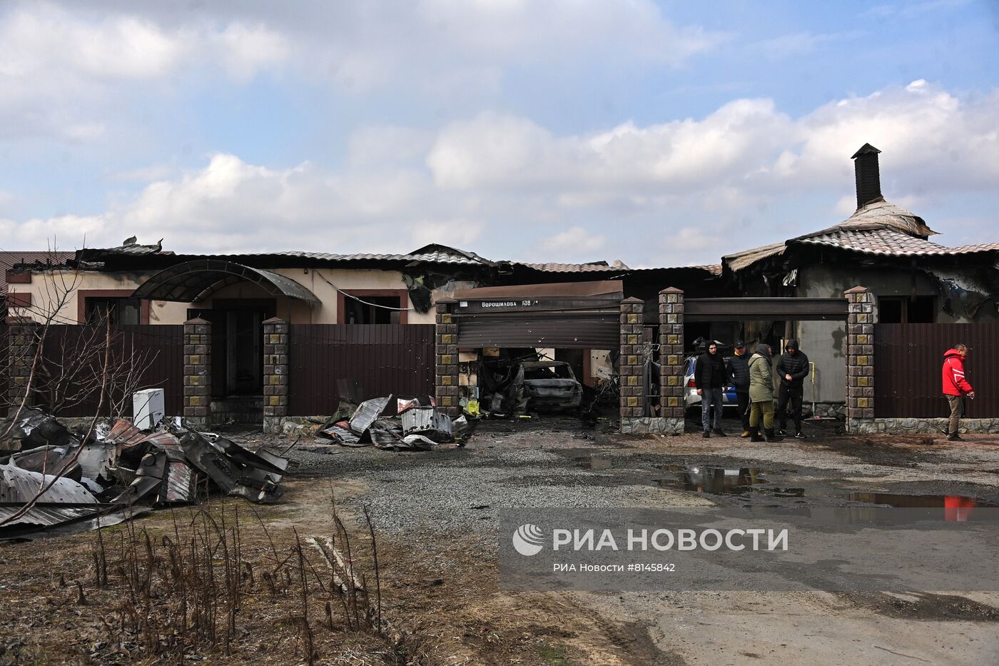 Последствия обстрела Мелитополя