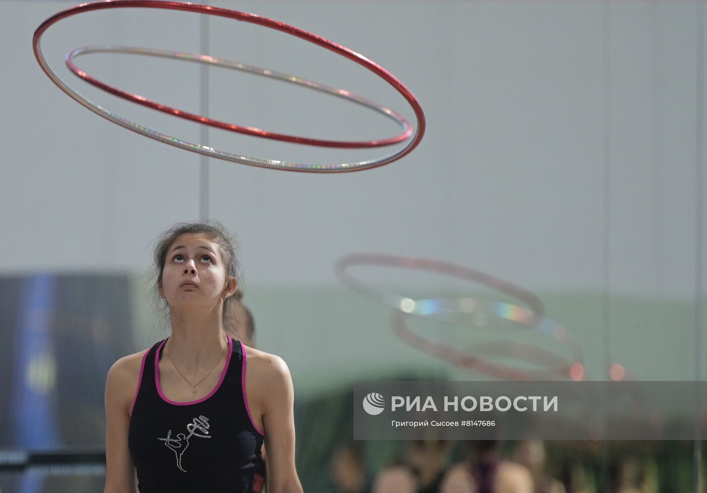 Тренировка донецких гимнасток в Москве